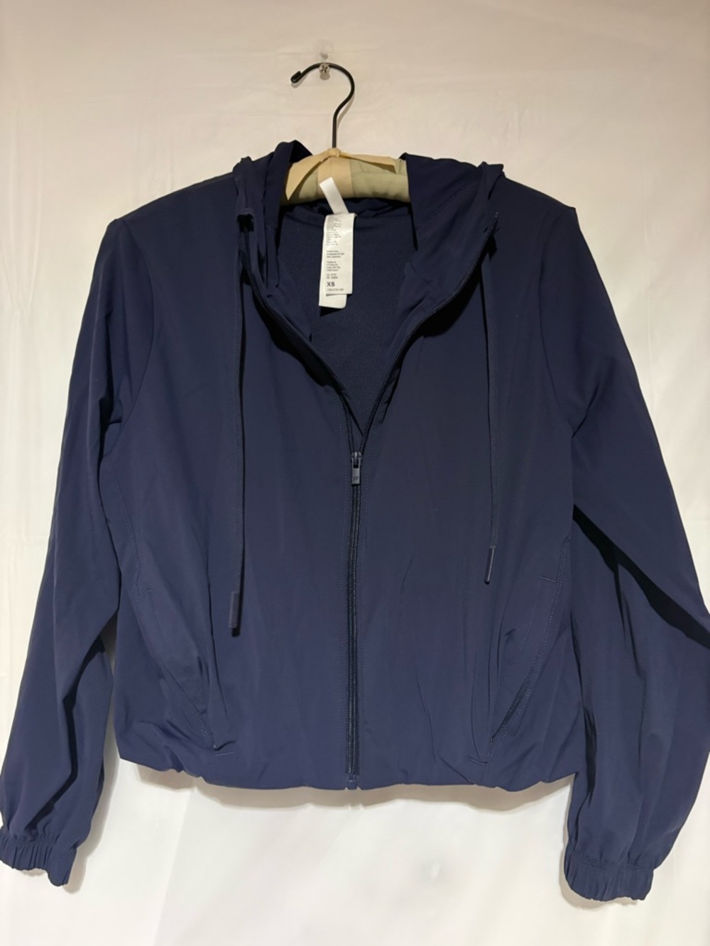 Fabletics Navy Hooded Utility Jacket